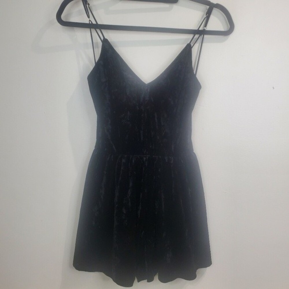 Wet Seal vintage black Velour romper medium